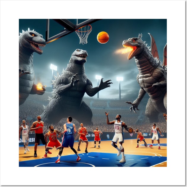 Team Godzilla . Wall Art by Canadaman99
